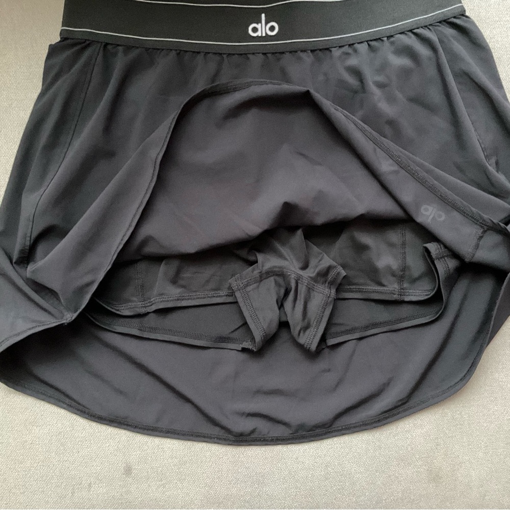 Alo Yoga Match Point Tennis Skirt Black L - Picture 13 of 14